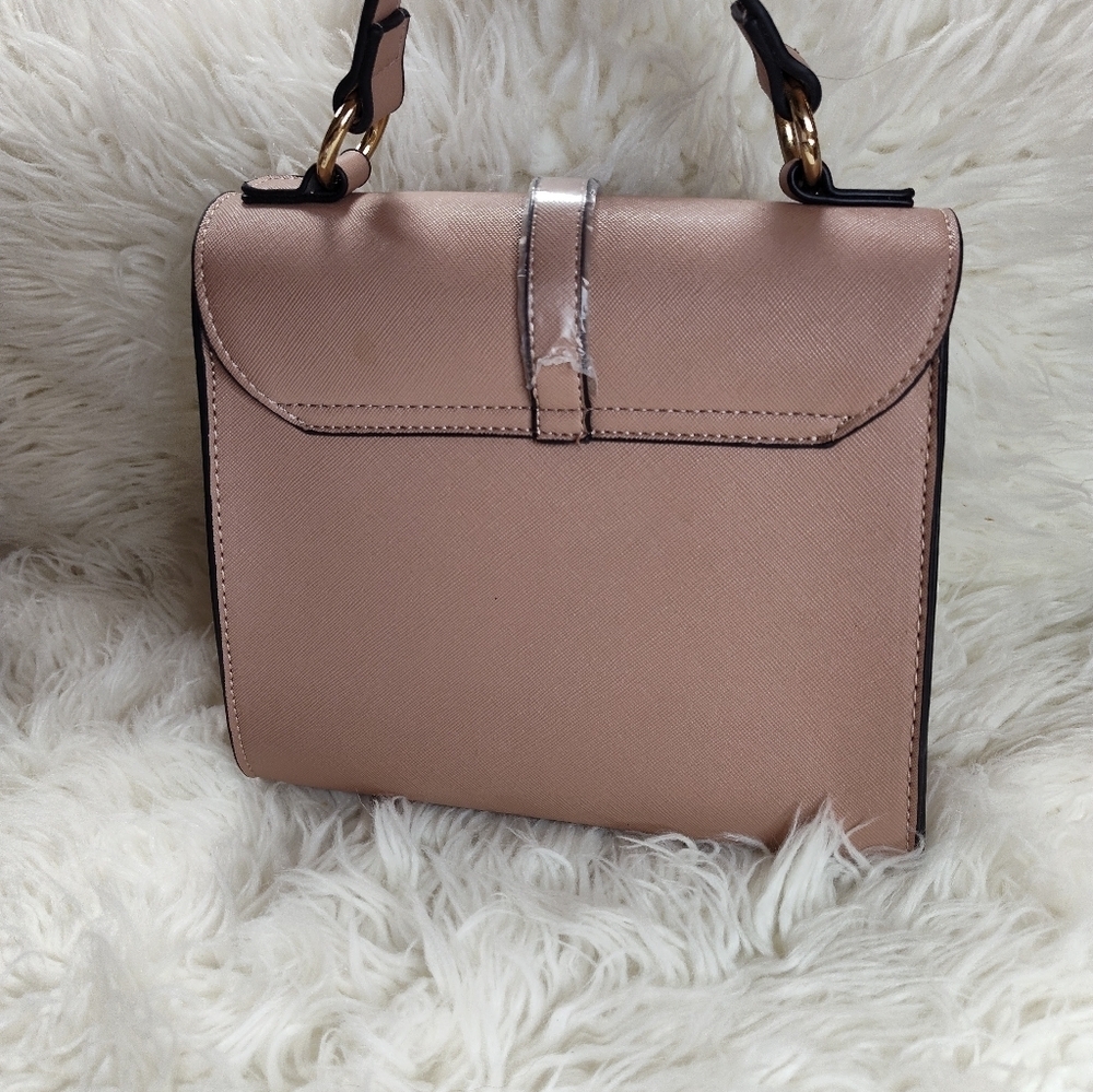 Medium Handbag Purse Crossbody Dusty Rose Pink Gold - Picture 3 of 7